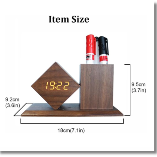 Wooden Clock - Pen Holder