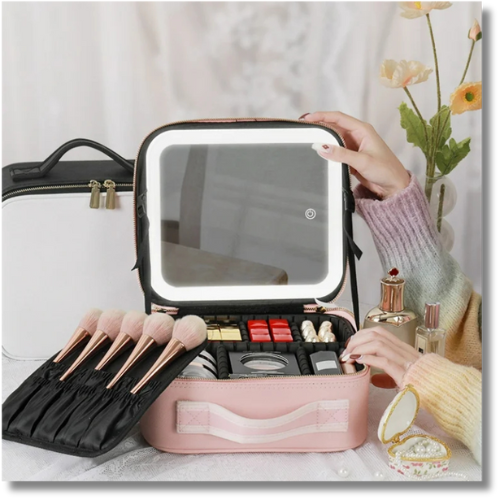 Cosmetic Case With LED Mirror