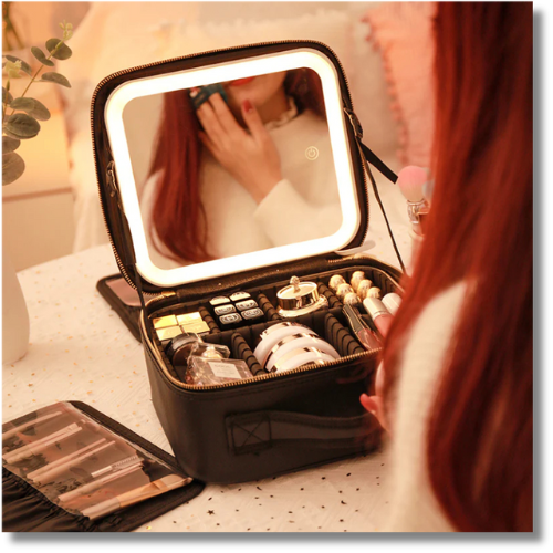 Cosmetic Case With LED Mirror